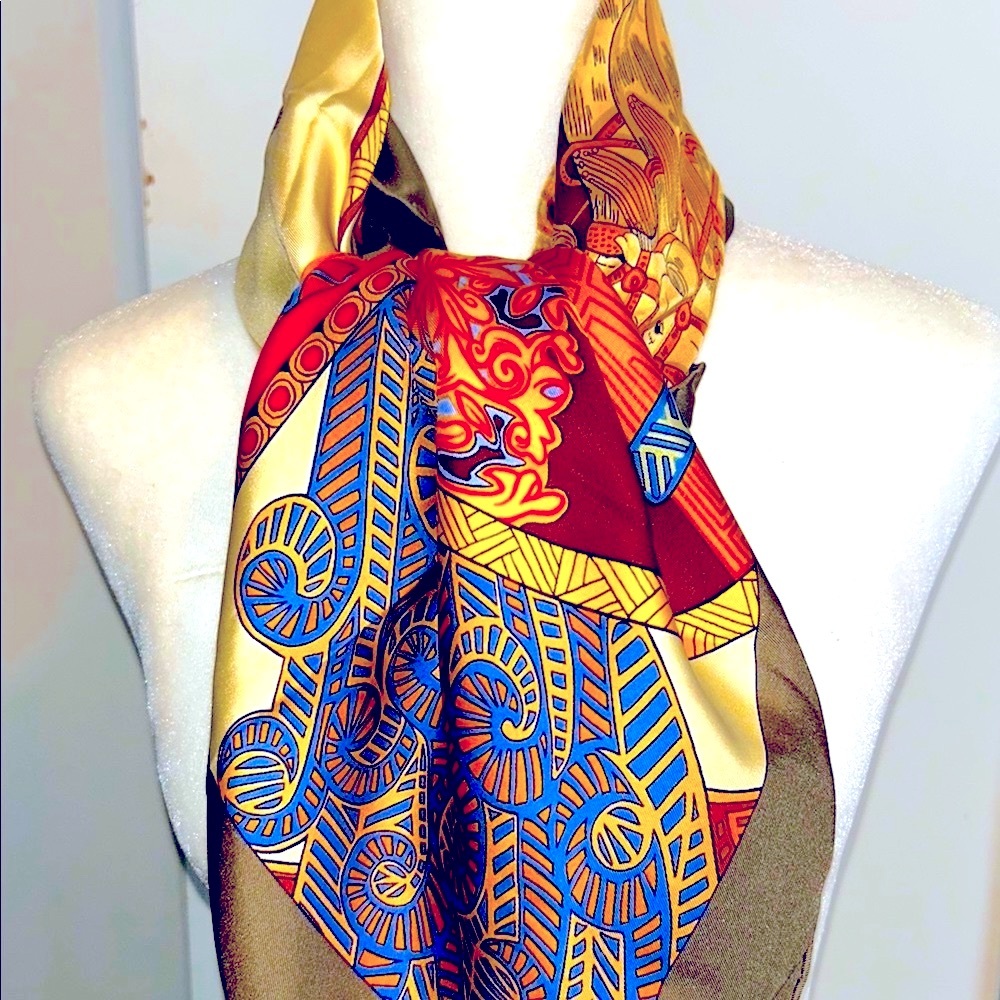 💙NWOT💙Hermes Art des Steppes Multicolor Silk Scarf